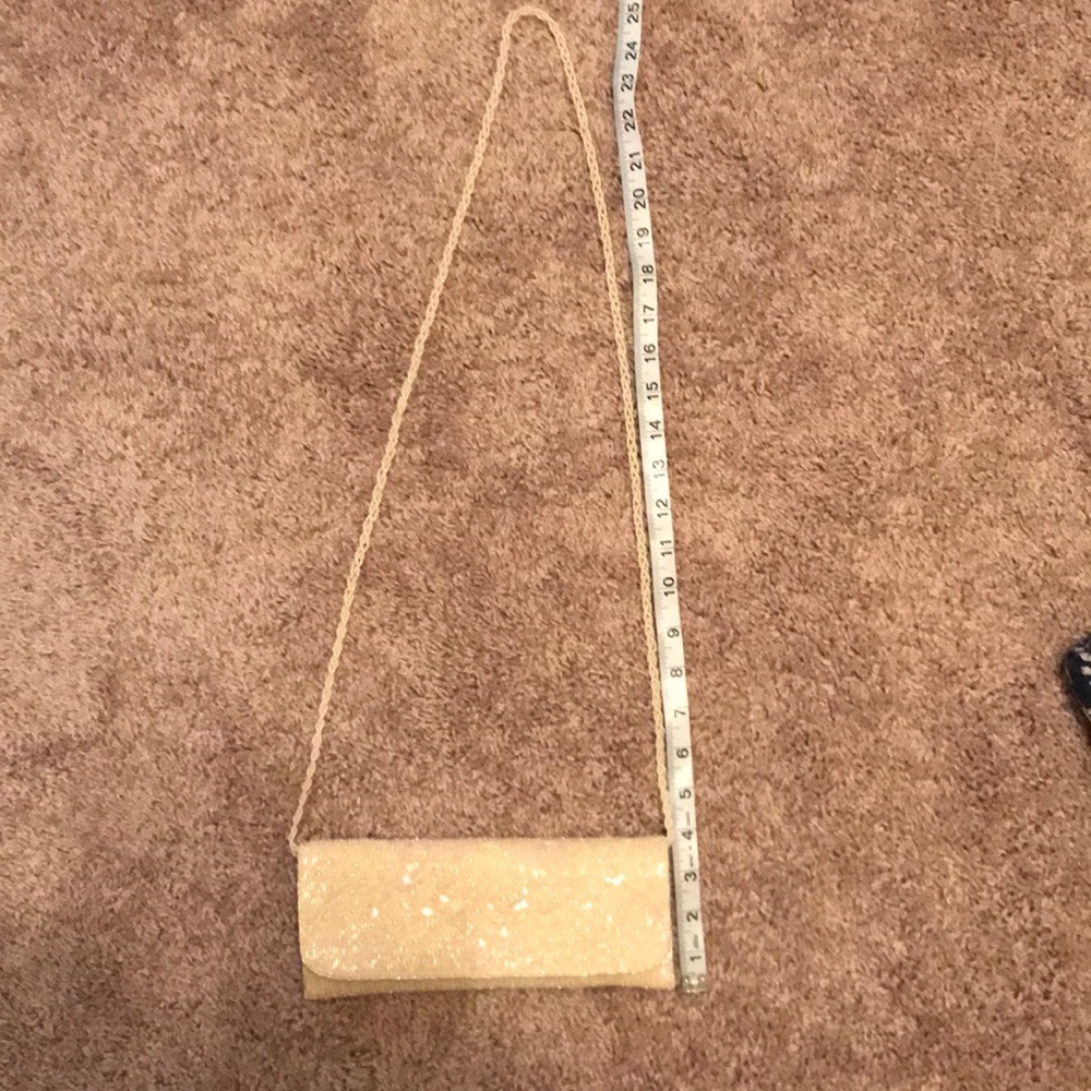 Cream colored beaded clutch/purse